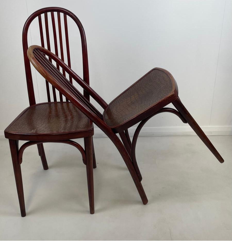 PAIR OF BENTWOOD CHAIRS BY JOSEF HOFFMANN FOR THONET