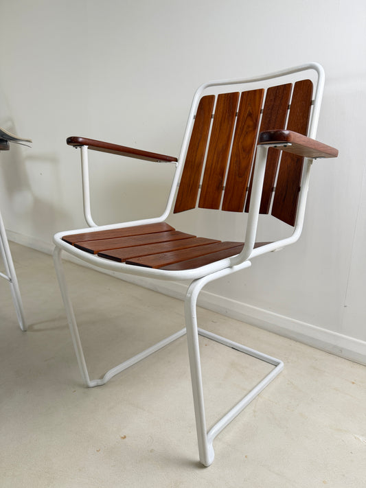 DANISH DANELINE TEAK GARDEN TABLE & 4 CHAIRS