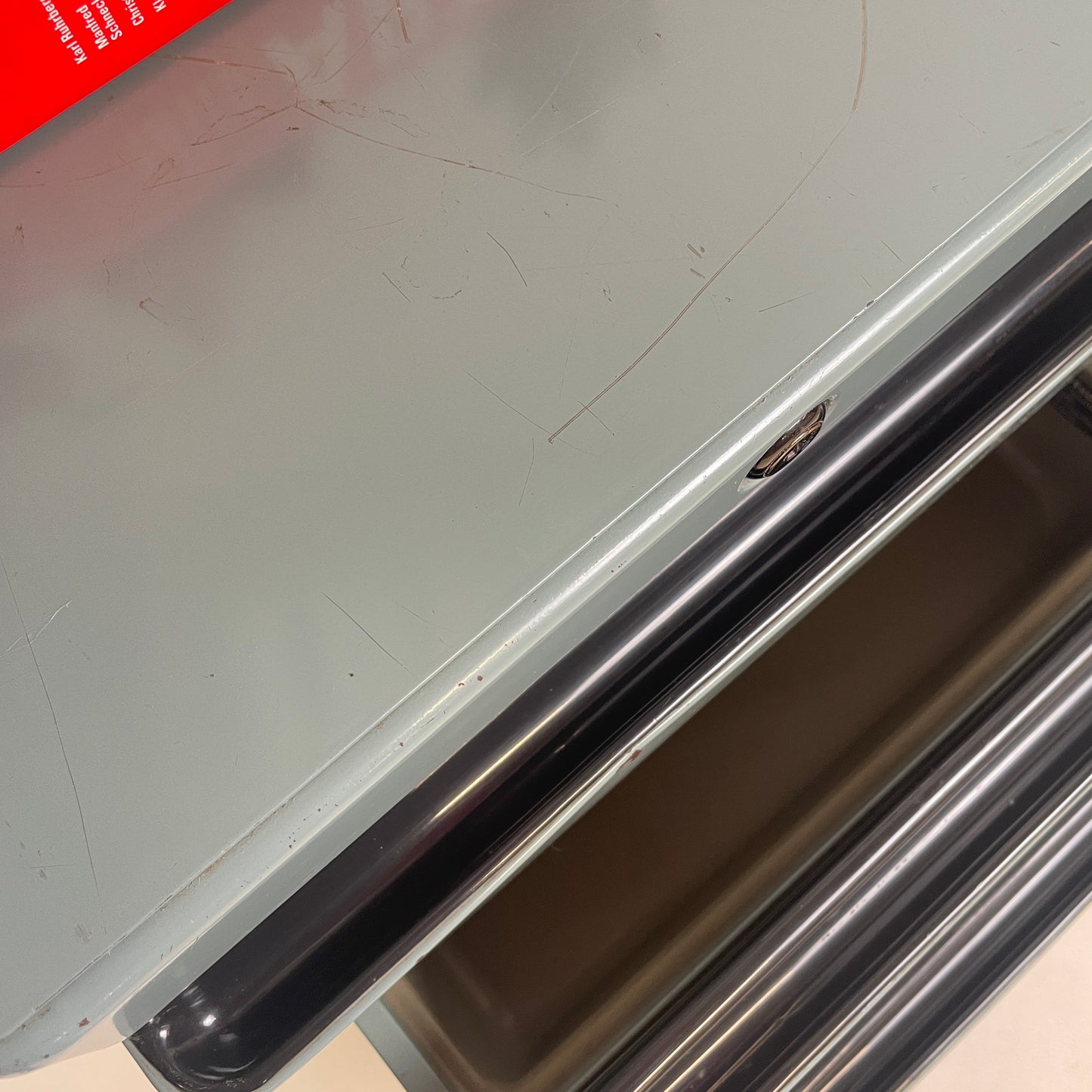 VINTAGE FILING CABINET DRAWERS IN GREY