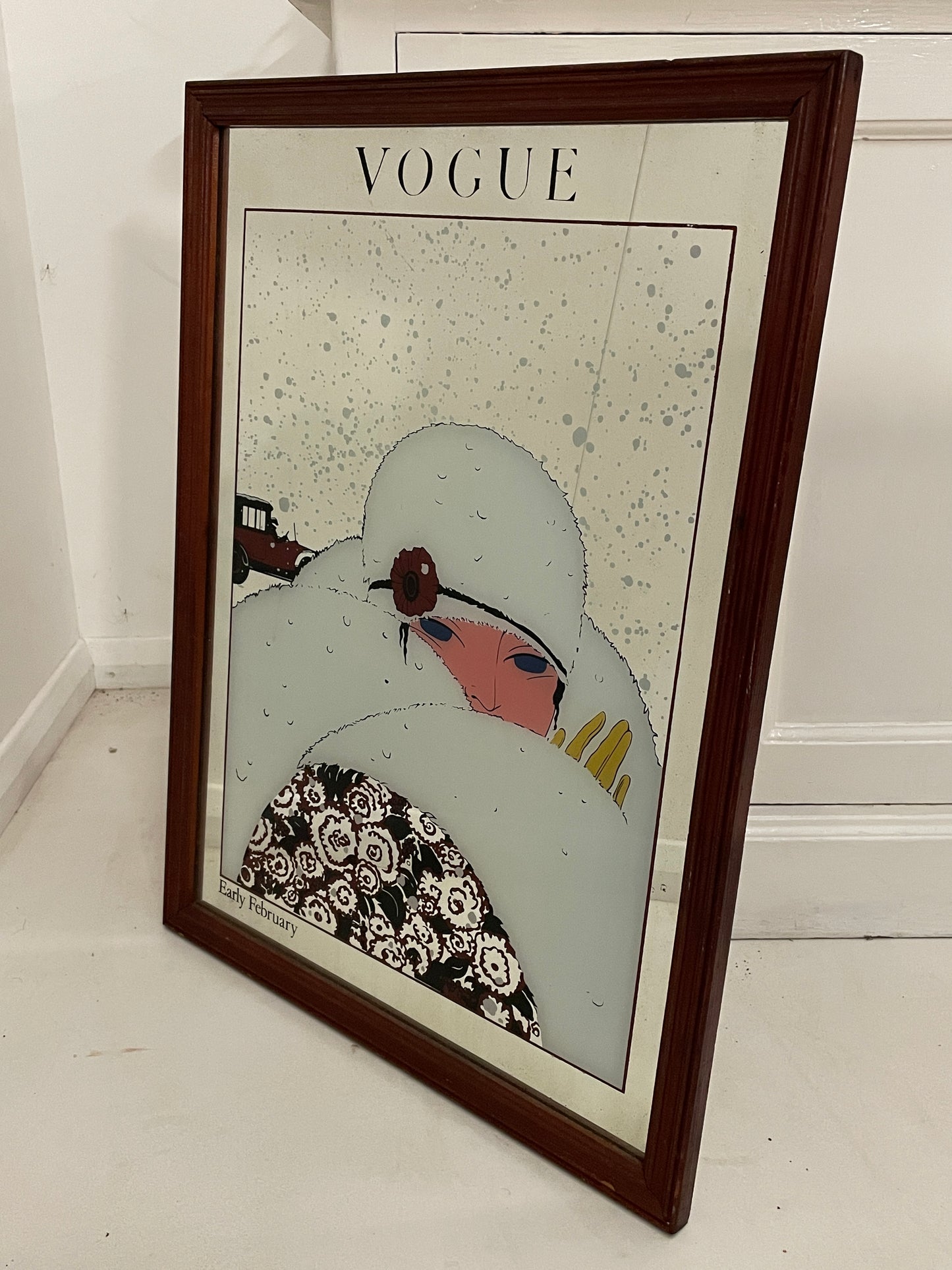 VINTAGE VOGUE ART MIRROR FEBRUARY