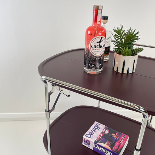 KARTELL GASTONE TROLLEY IN AUBERGINE