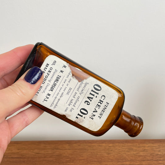 AMBER OLIVE OIL CHEMIST BOTTLE