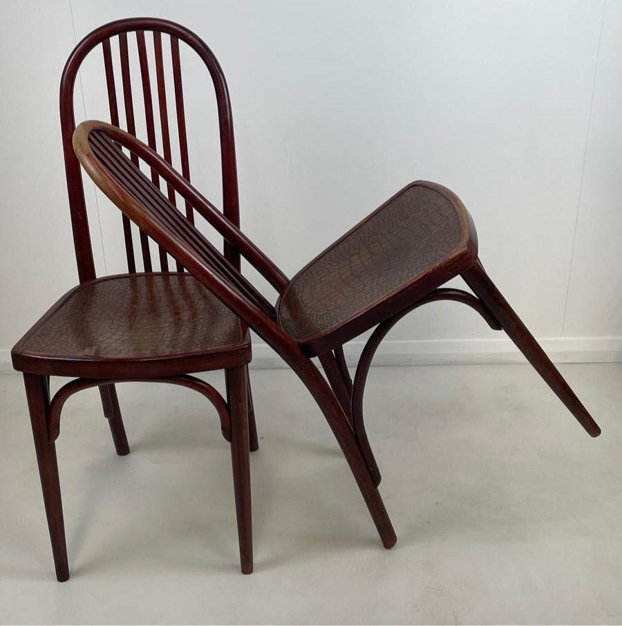 PAIR OF BENTWOOD CHAIRS BY JOSEF HOFFMANN FOR THONET