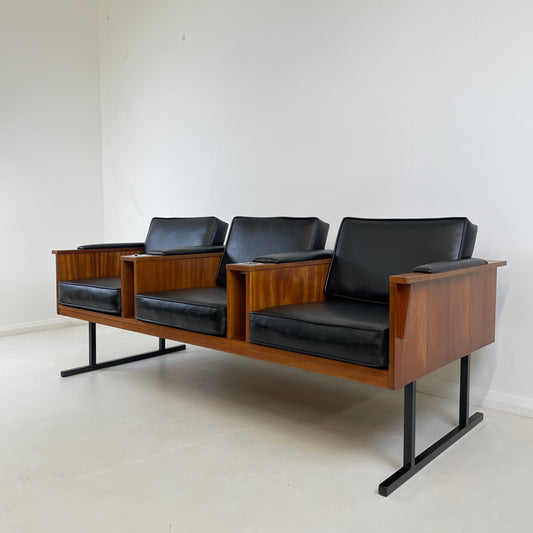 VINTAGE MODERN 3 SEATER SALON SOFA BENCH