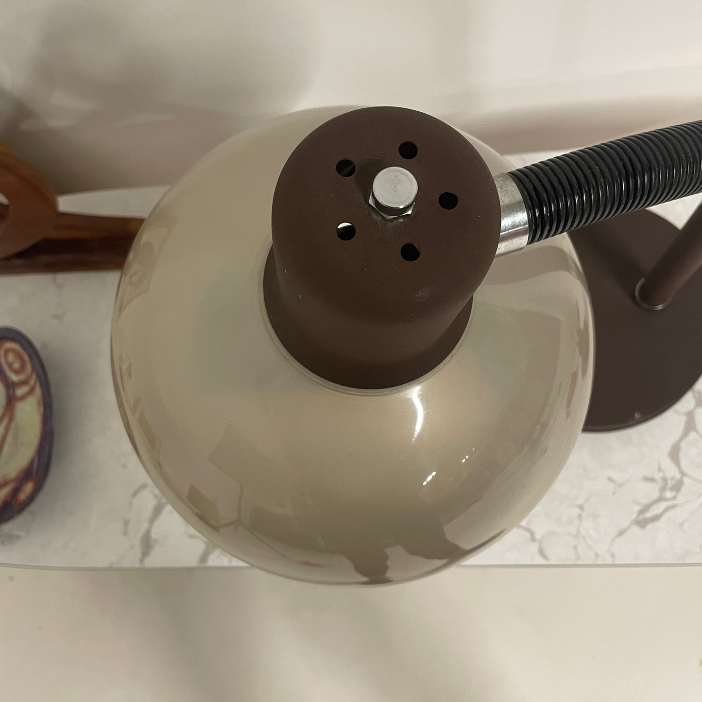 MUSHROOM GOOSENECK SPACE AGE TABLE LAMP