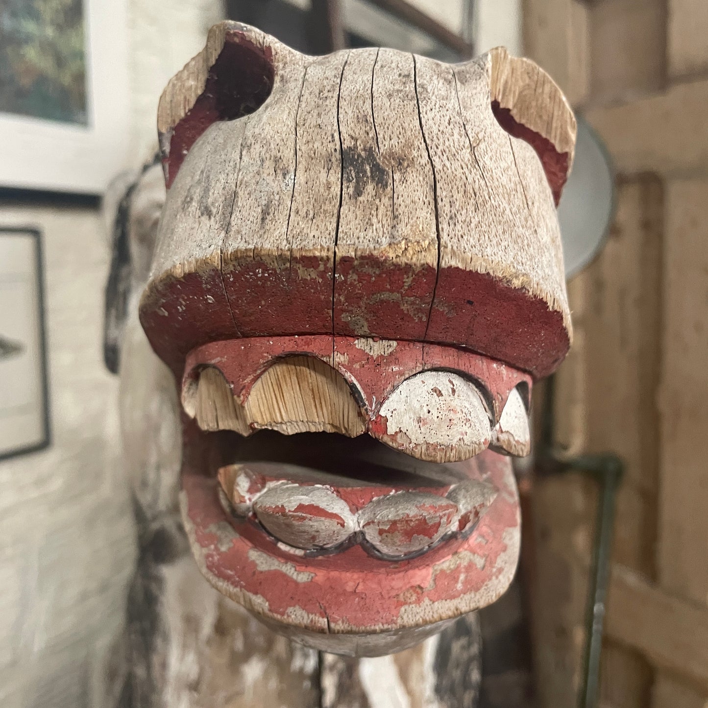DECORATIVE INDIAN TEAK TEMPLE HORSES