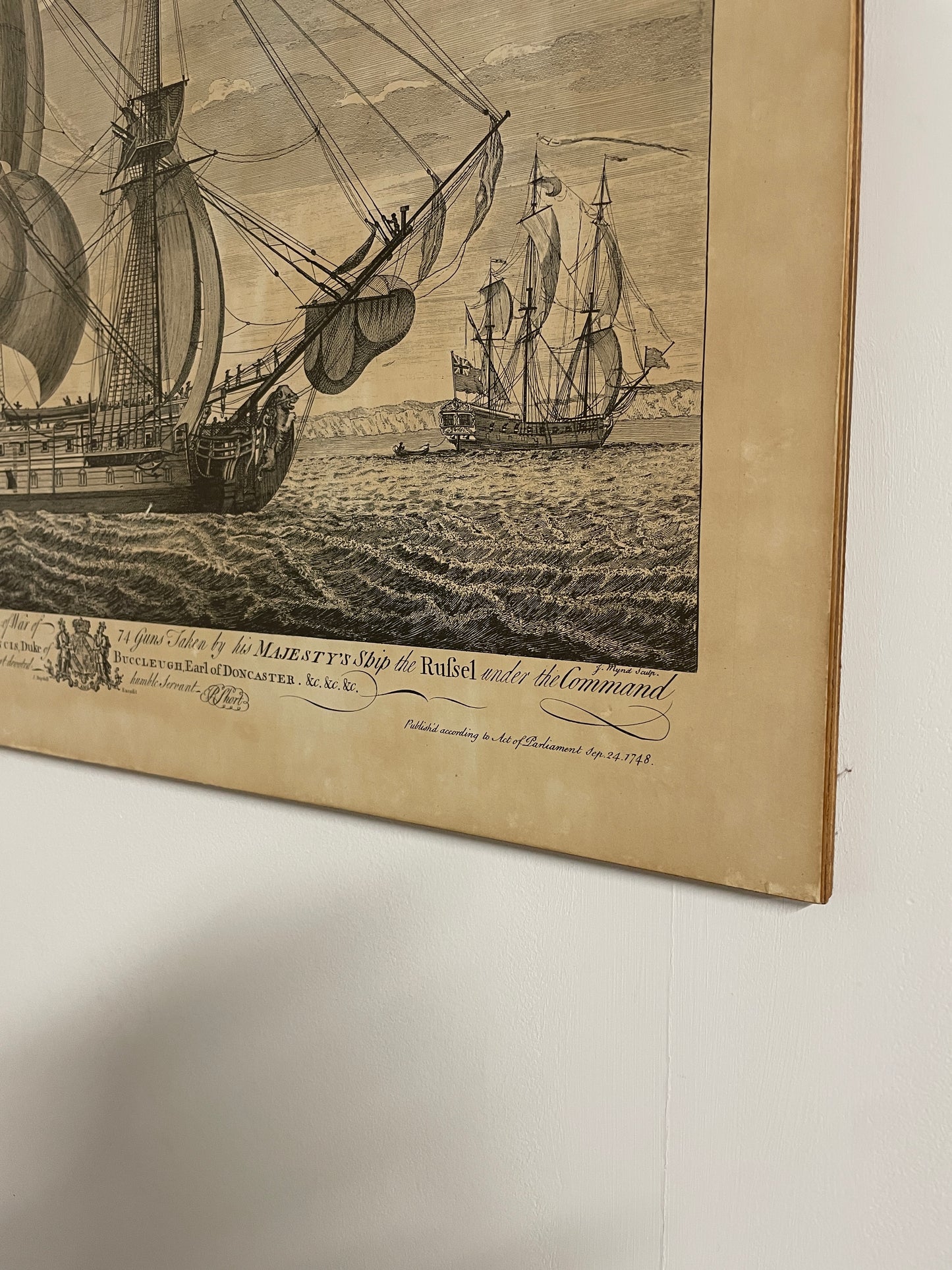 SEPIA SHIP PRINTS - J BOYDELL SET OF 4