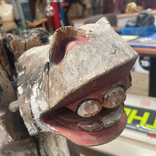 DECORATIVE INDIAN TEAK TEMPLE HORSES