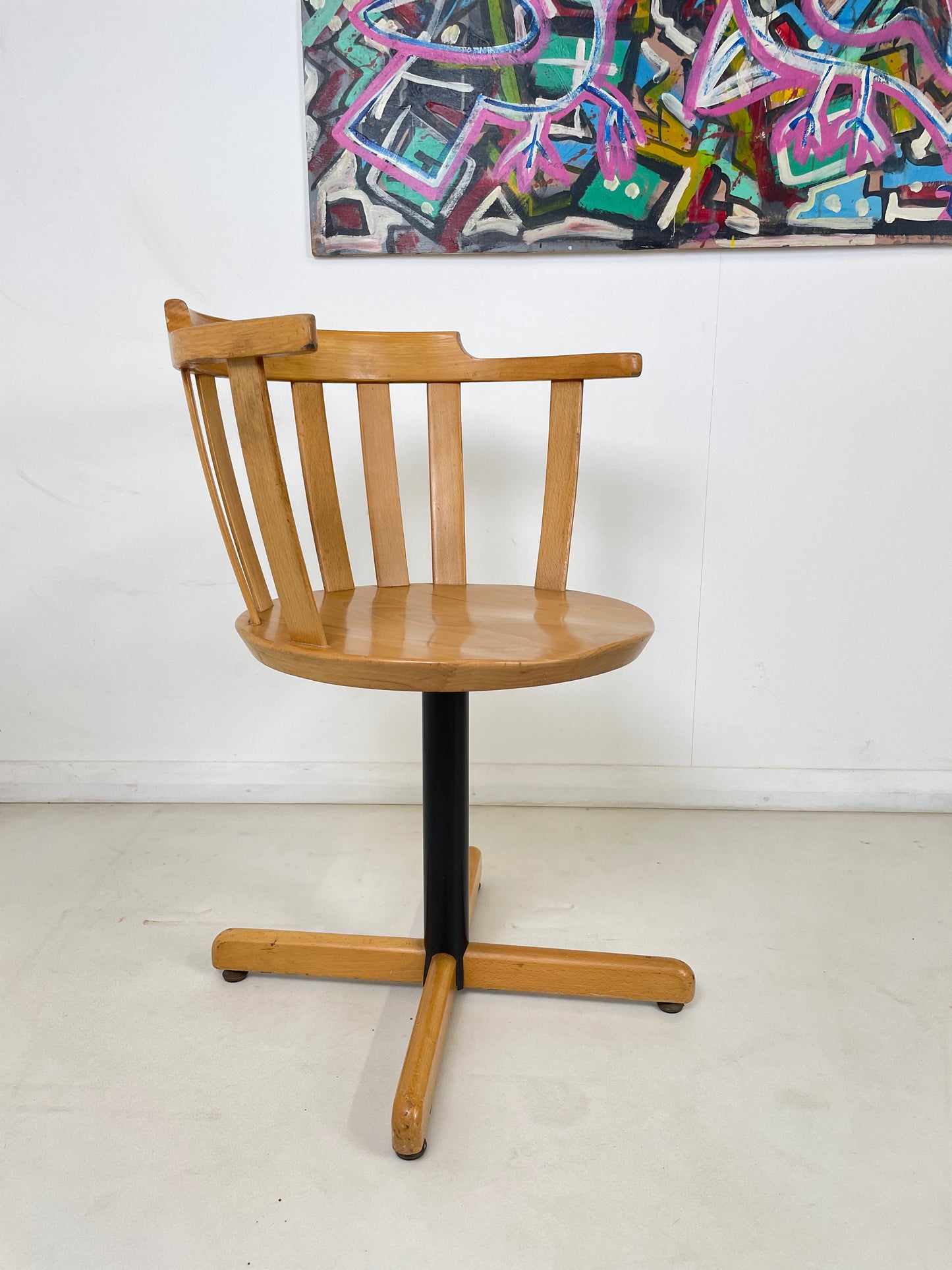 1950s CENTA SWIVEL CHAIRS IN BEECH WOOD