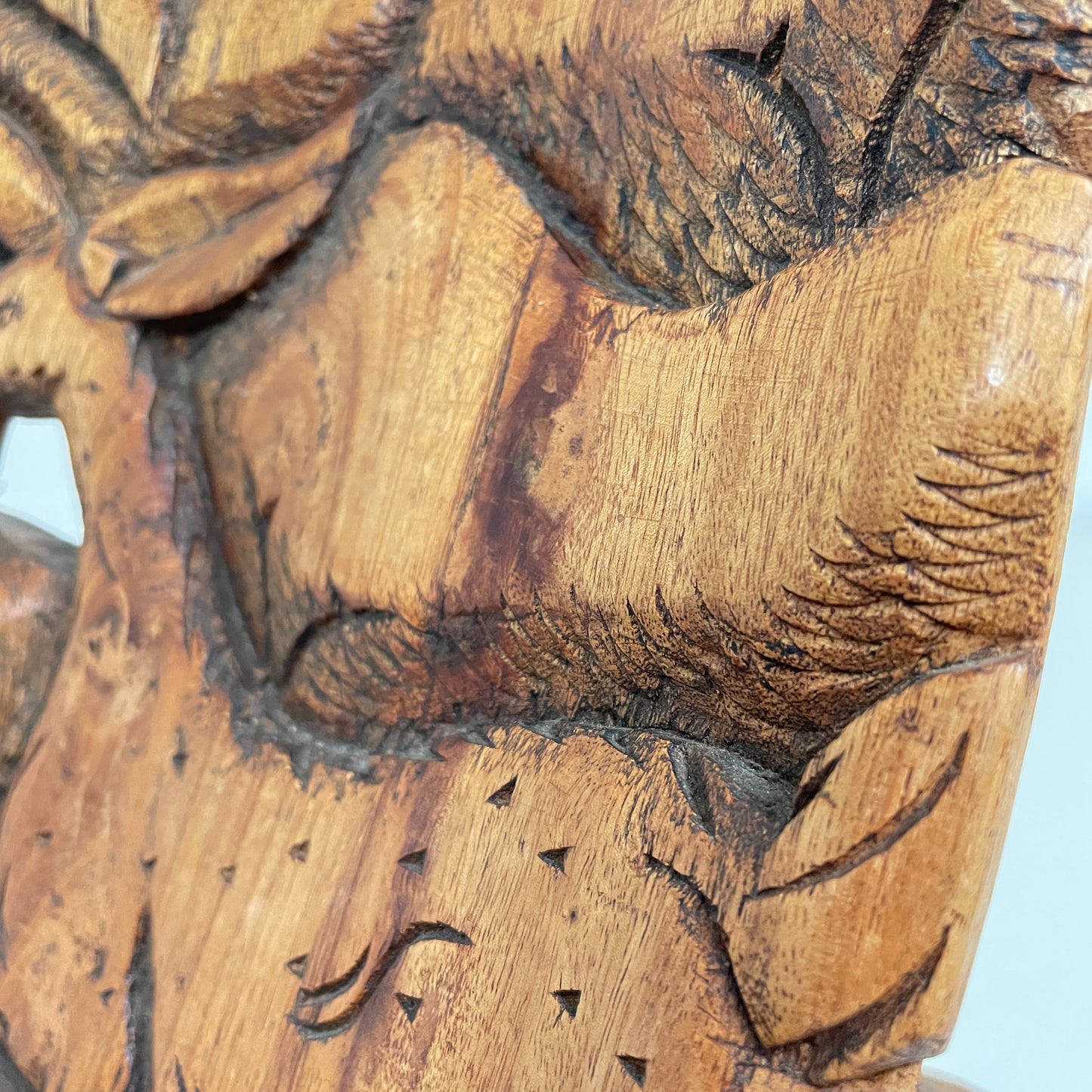 DECORATIVE AFRICAN CARVED TRIBAL BIRTHING STOOL