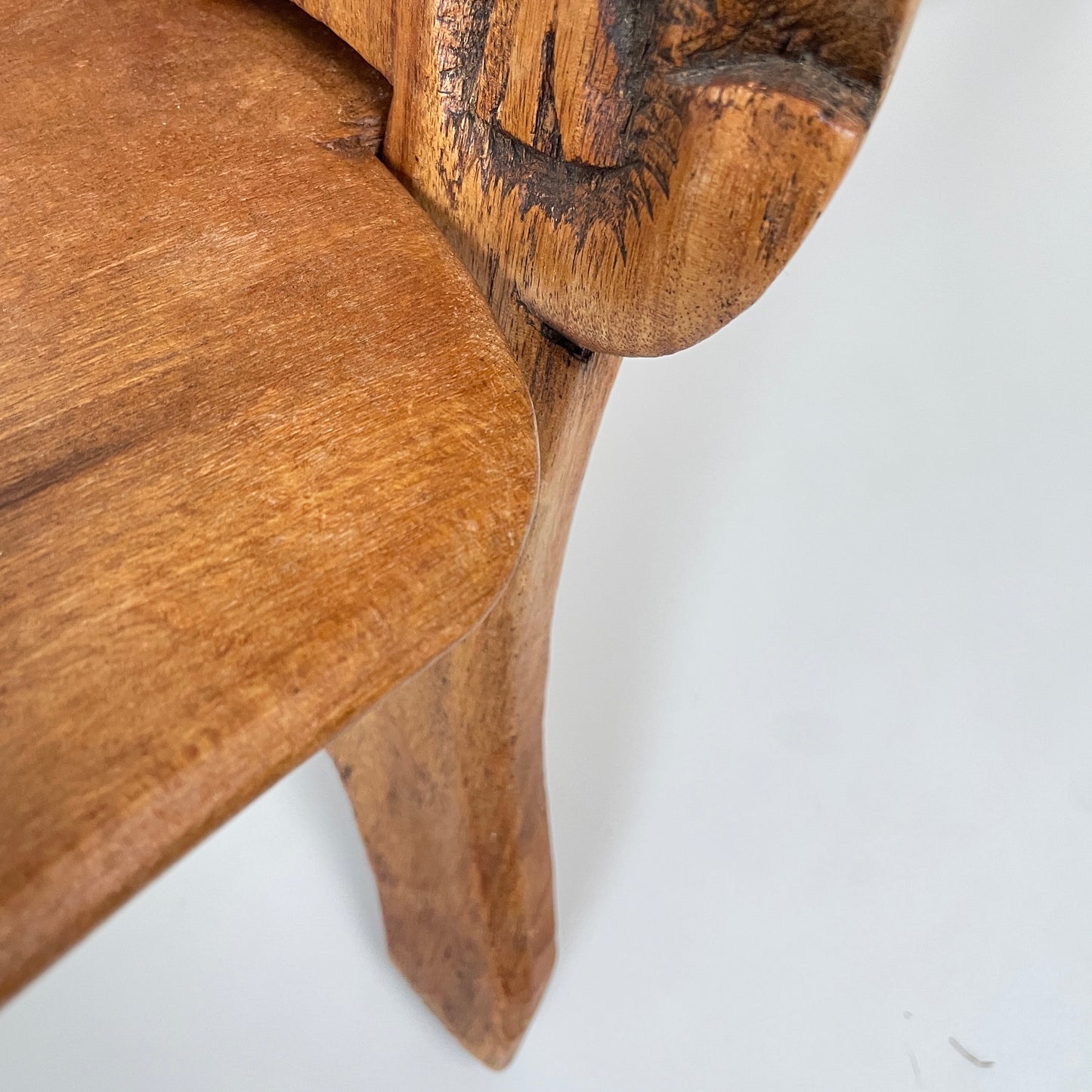 DECORATIVE AFRICAN CARVED TRIBAL BIRTHING STOOL