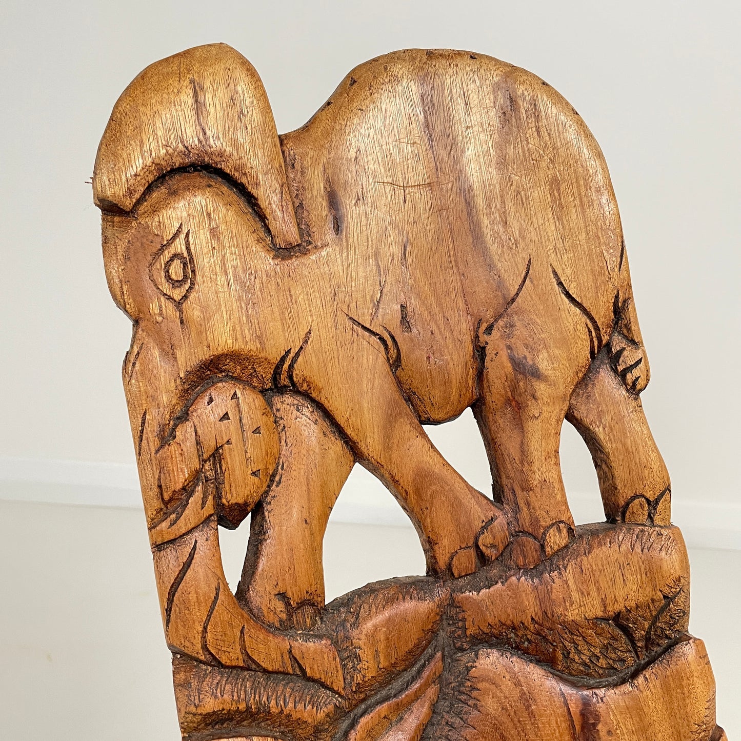 DECORATIVE AFRICAN CARVED TRIBAL BIRTHING STOOL