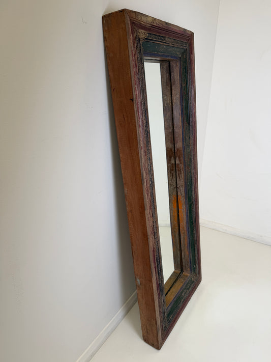 RAJASTHAN, INDIAN TEAK MIRROR - FULL LENGTH
