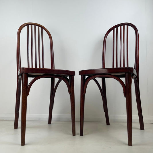 PAIR OF BENTWOOD CHAIRS BY JOSEF HOFFMANN FOR THONET
