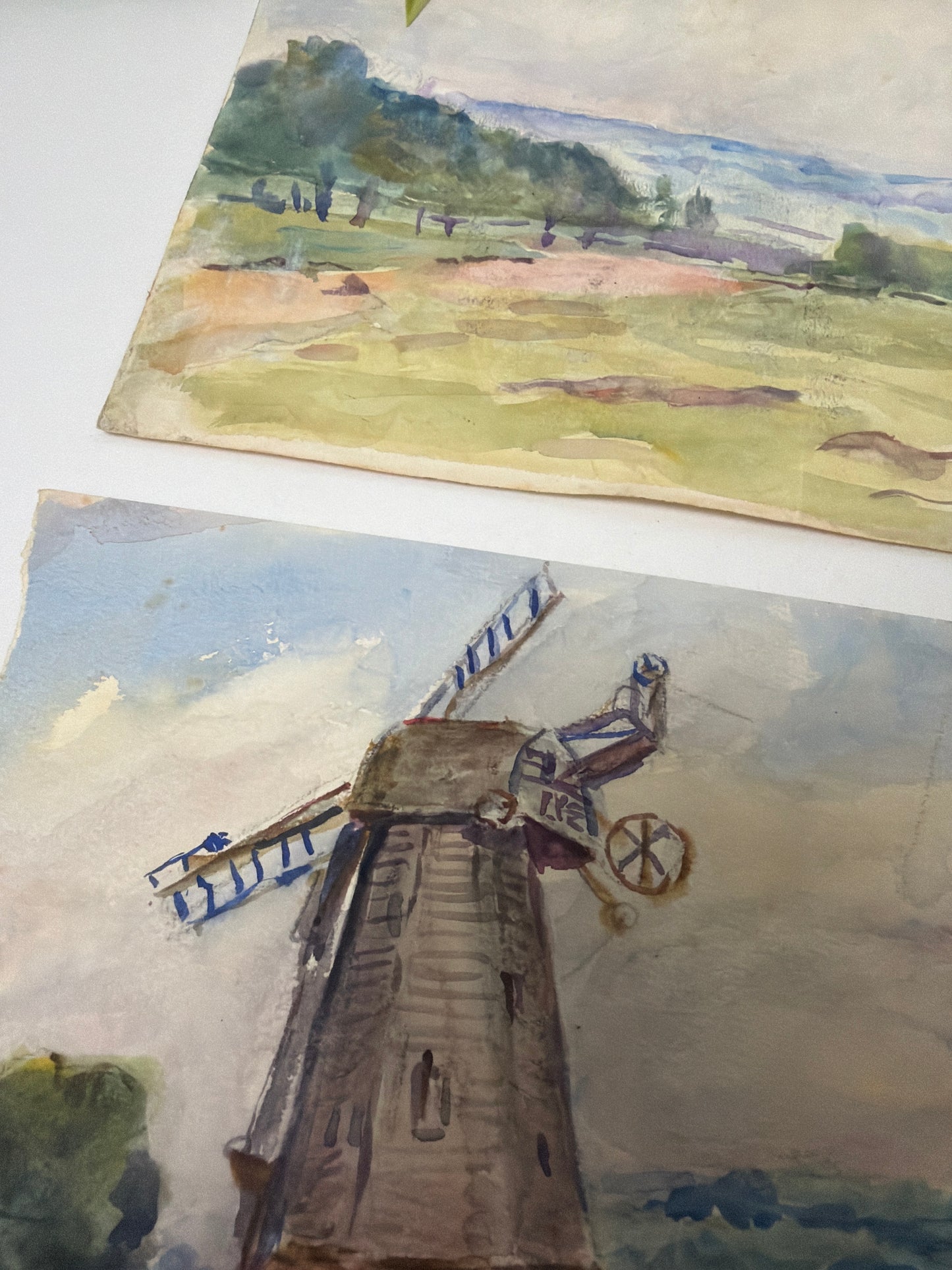 VINTAGE WATERCOLOUR LANDSCAPE PAINTINGS X 2