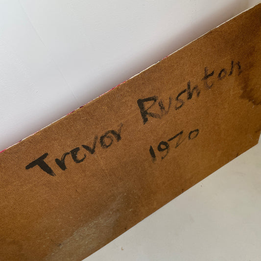 1970s TREVOR RUSHTON OIL ON BOARD NUDE