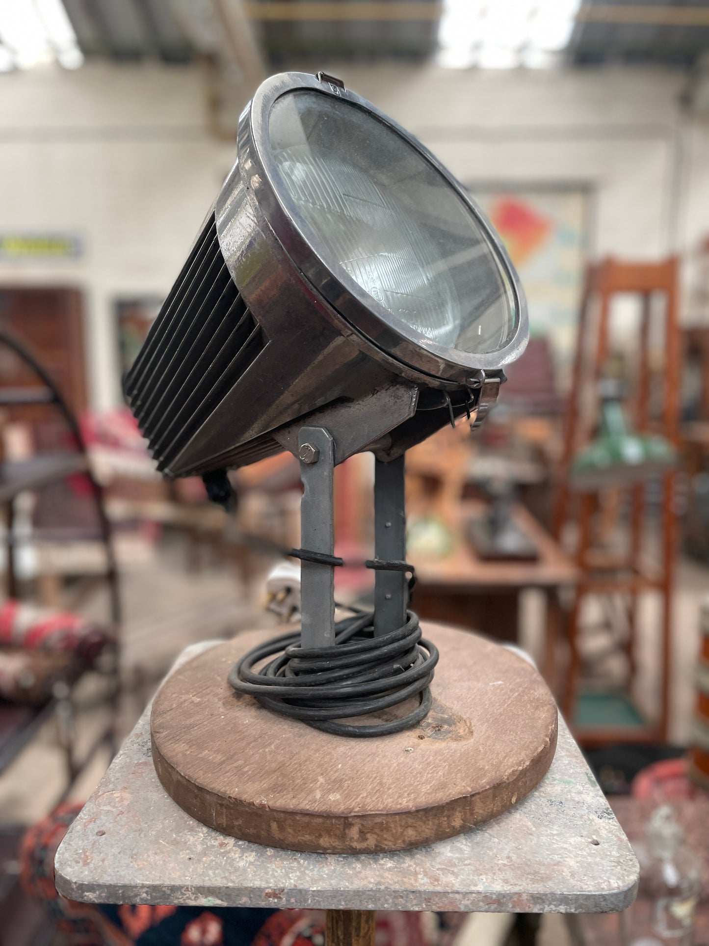 PHILIPS 1970S THEATRE/STAGE SPOTLIGHT IN ALUMINIUM