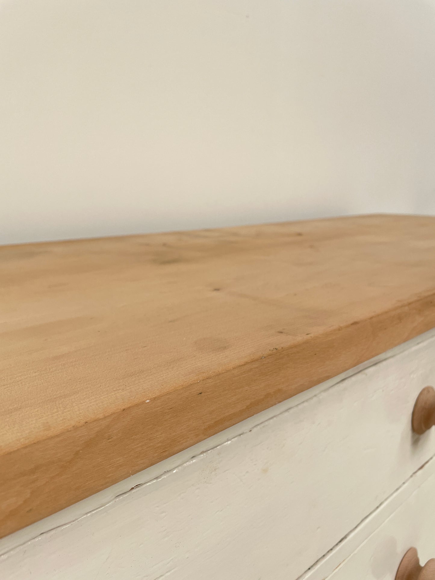 ENGLISH PAINTED PINE KITCHEN SIDEBOARD