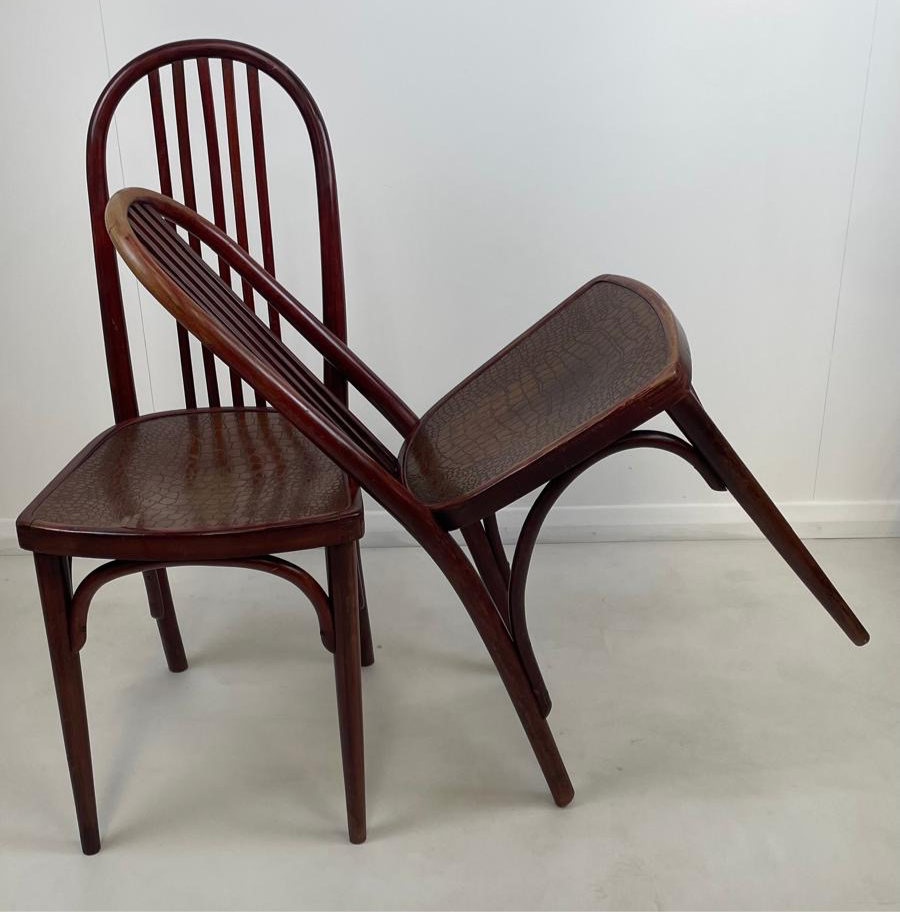 PAIR OF BENTWOOD CHAIRS BY JOSEF HOFFMANN FOR THONET