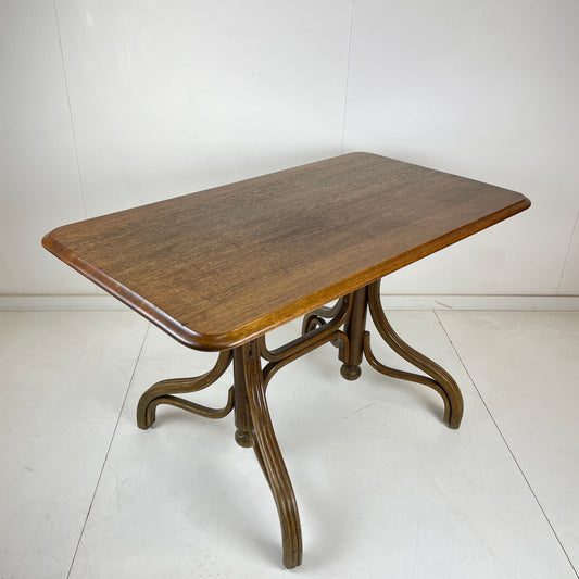 VINTAGE OAK & BENTWOOD DINING TABLE