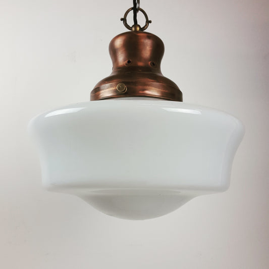 OPALINE LIGHT WITH COPPER GALLERY X 3 AVAILABLE