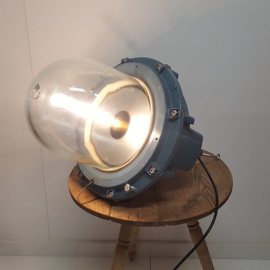 LARGE 1950S VICTOR EXPLOSION PROOF PENDANT LIGHT
