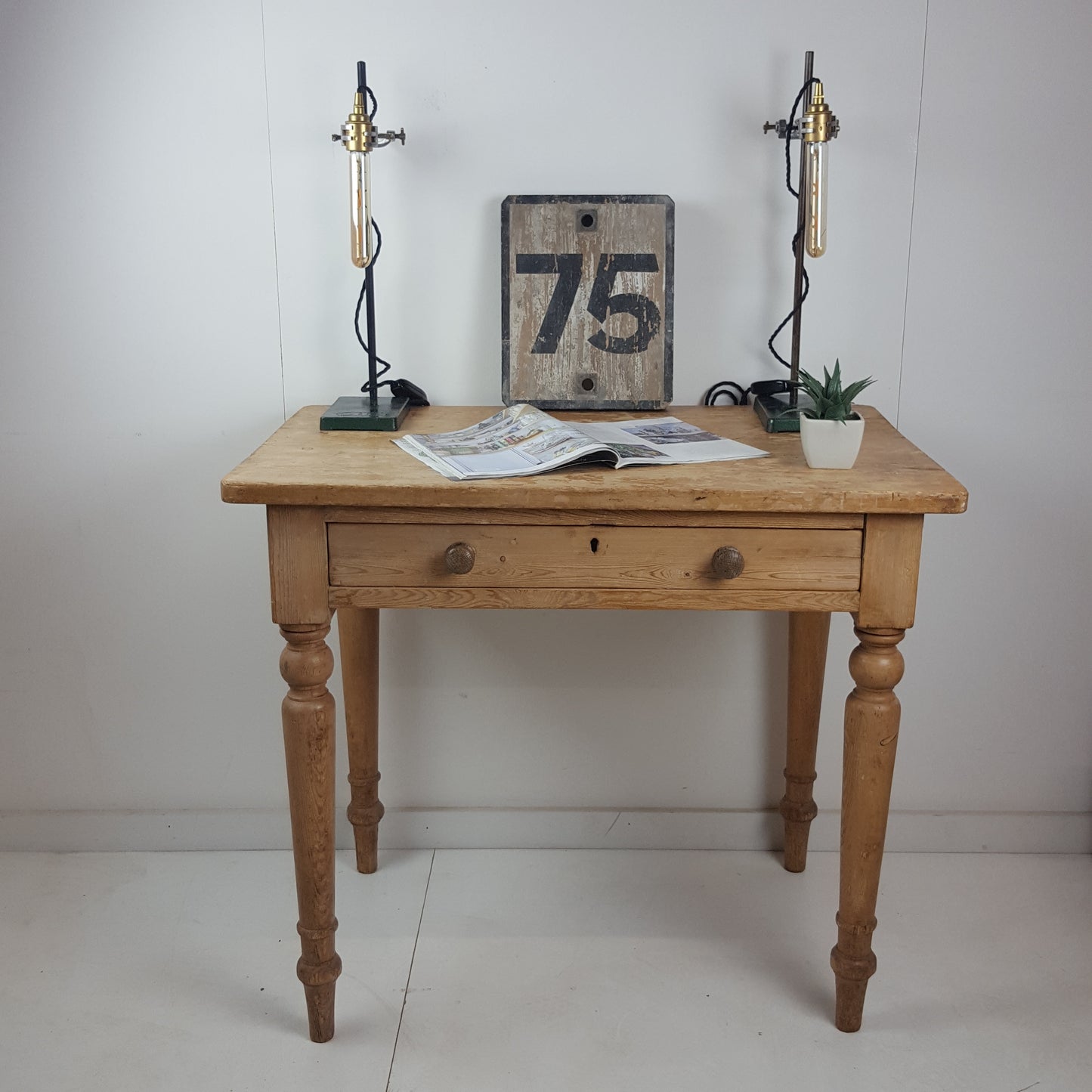 VINTAGE REPURPOSED RETORT STAND LAMPS SET OF 2