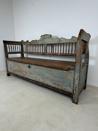 SWEDISH SETTLE BENCH 19TH CENTURY