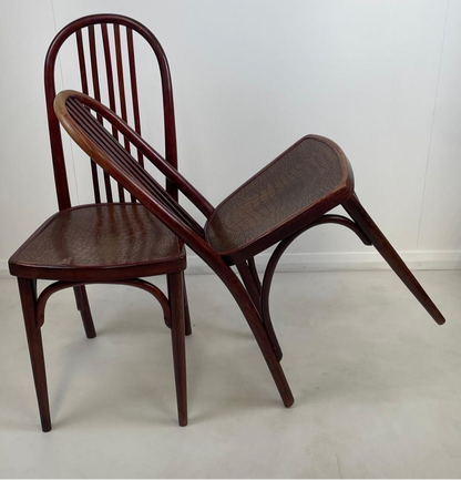 PAIR OF BENTWOOD CHAIRS BY JOSEF HOFFMANN FOR THONET