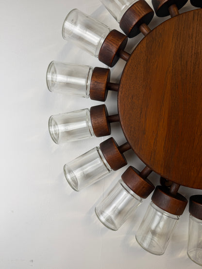 DANISH DIGSMED REVOLVING SPICE WHEEL ORGANISER x 18 JAR