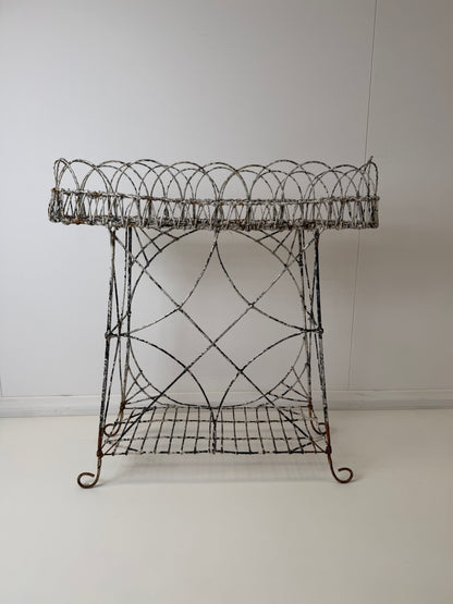 ANTIQUE WIREWORK CONSERVATORY PLANTER