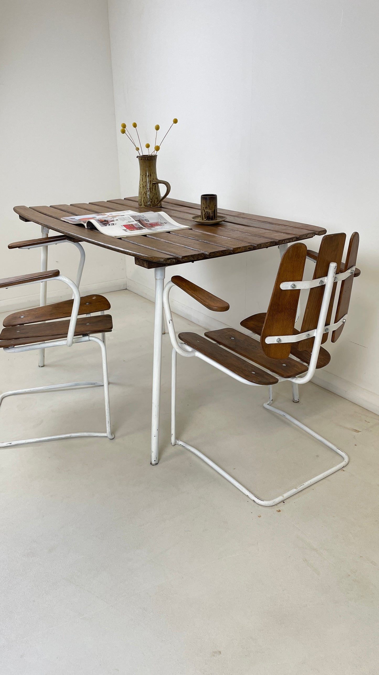HERMAN PERSSONS SWEDISH GARDEN TABLE & CHAIRS 1960s