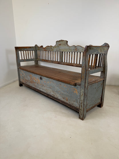 SWEDISH SETTLE BENCH 19TH CENTURY