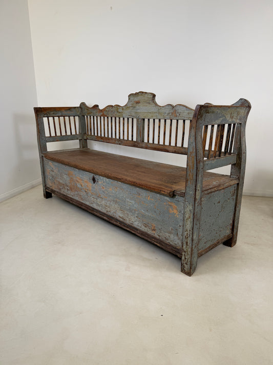 SWEDISH SETTLE BENCH 19TH CENTURY