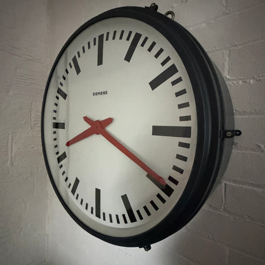 VINTAGE SIEMENS FACTORY CLOCK 70cm