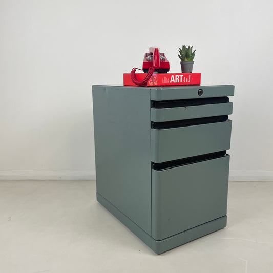 VINTAGE FILING CABINET DRAWERS IN GREY