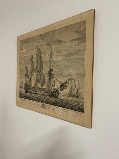 SEPIA SHIP PRINTS - J BOYDELL SET OF 4