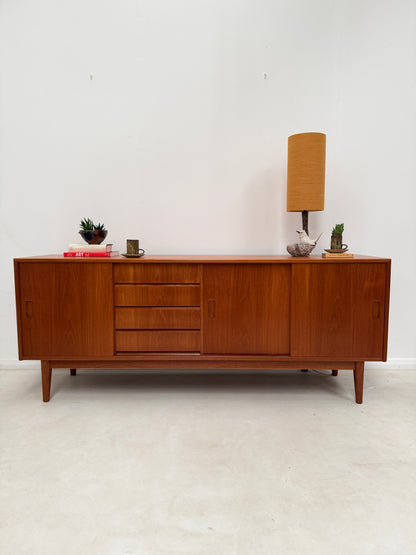 DANISH TEAK SIDEBOARD WITH SLIDING DOORS