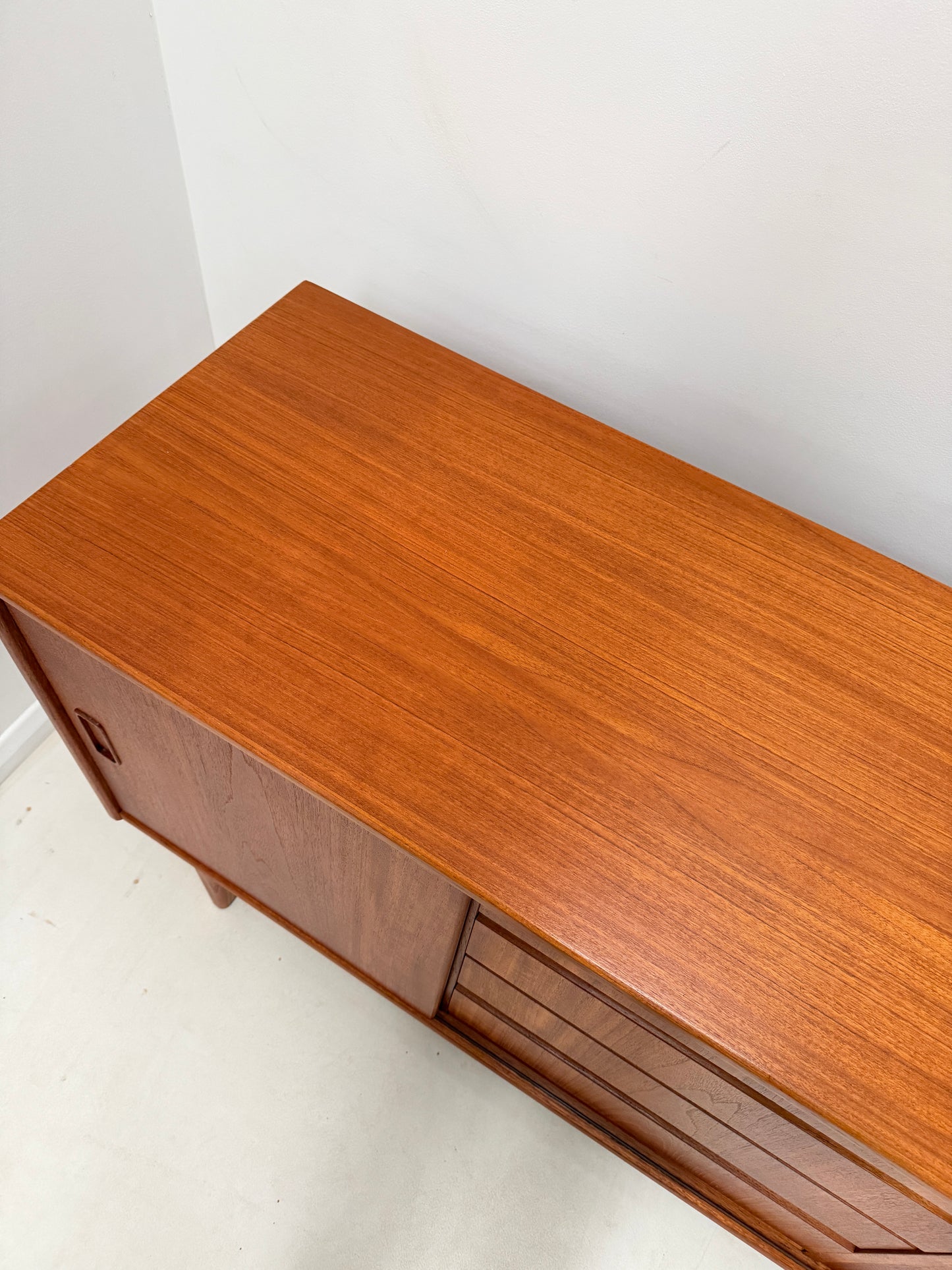 DANISH TEAK SIDEBOARD WITH SLIDING DOORS
