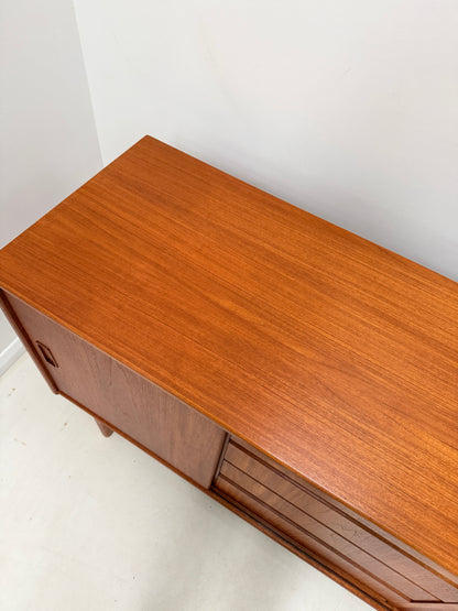 DANISH TEAK SIDEBOARD WITH SLIDING DOORS