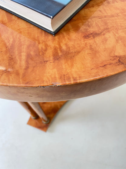 WALNUT BIEDERMEIRER TRIPOD SIDE COFFEE TABLE