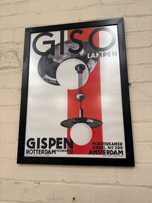 VINTAGE GISO LAMPS ADVERTISING POSTER