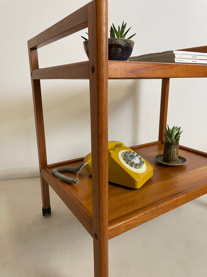 VINTAGE TEAK DRINKS TROLLEY
