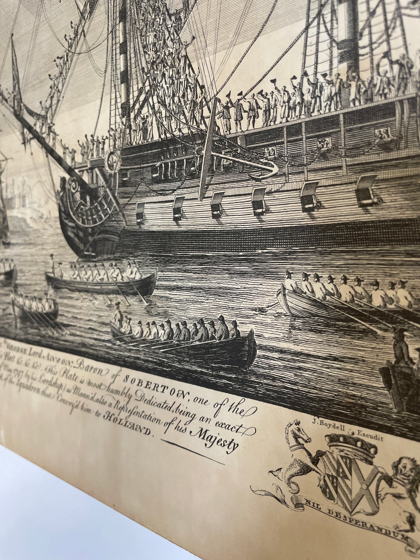 SEPIA SHIP PRINTS - J BOYDELL SET OF 4