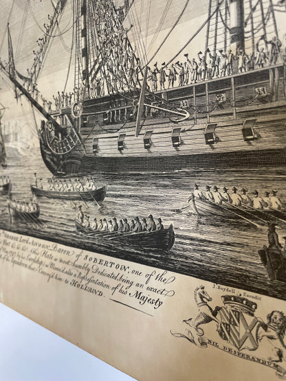 SEPIA SHIP PRINTS - J BOYDELL SET OF 4