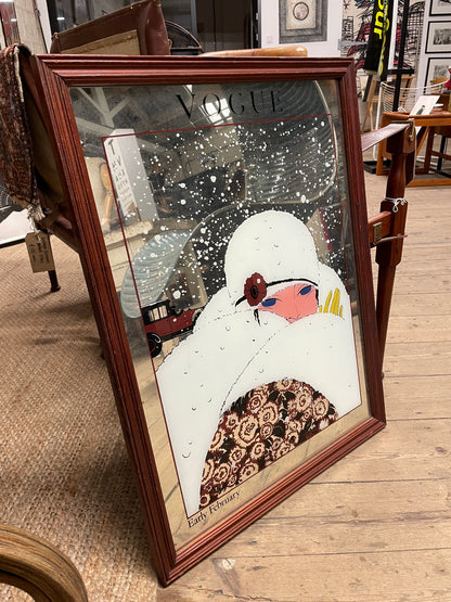 VINTAGE VOGUE ART MIRROR FEBRUARY