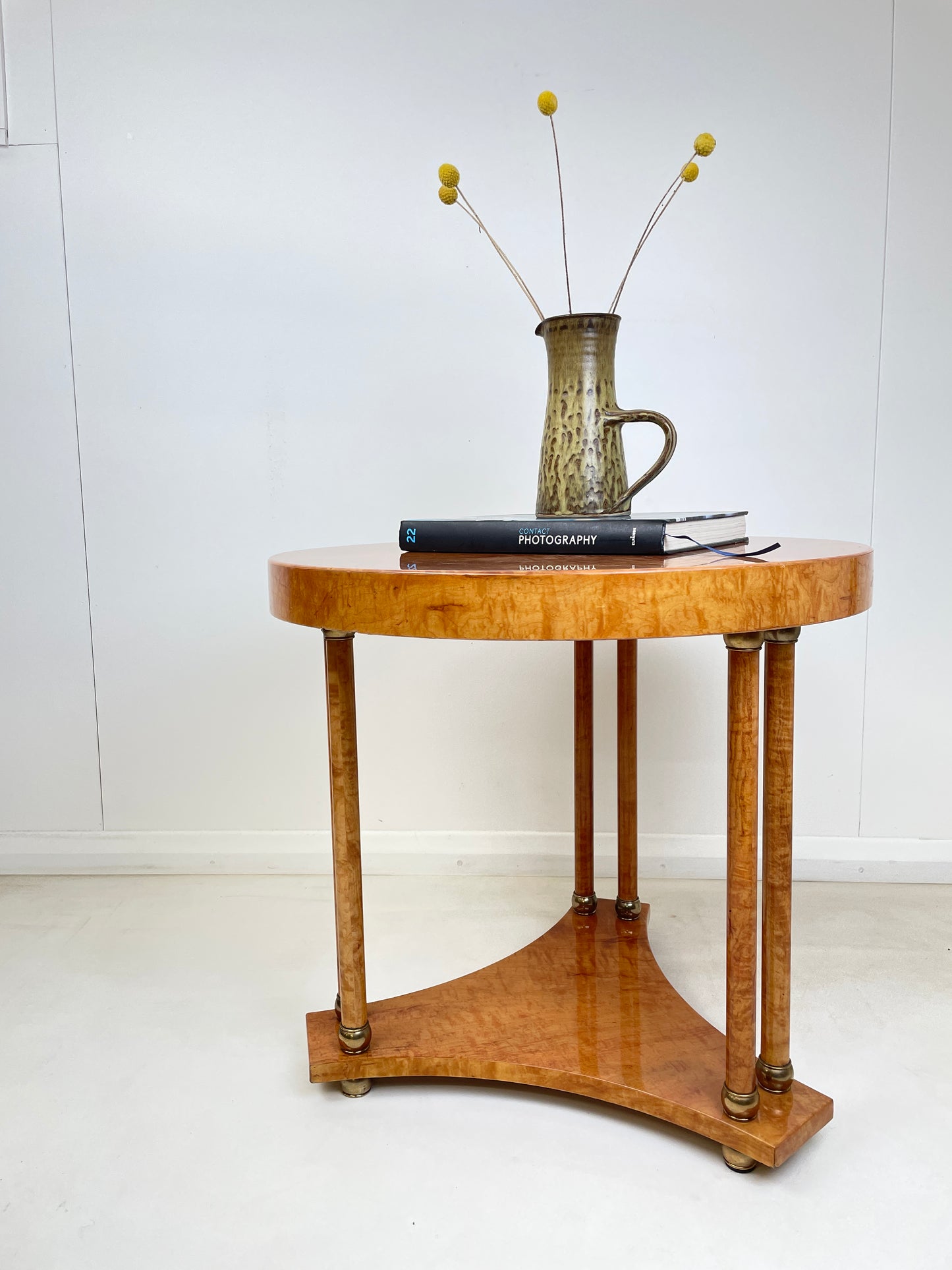 WALNUT BIEDERMEIRER TRIPOD SIDE COFFEE TABLE
