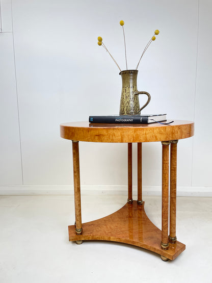 WALNUT BIEDERMEIRER TRIPOD SIDE COFFEE TABLE