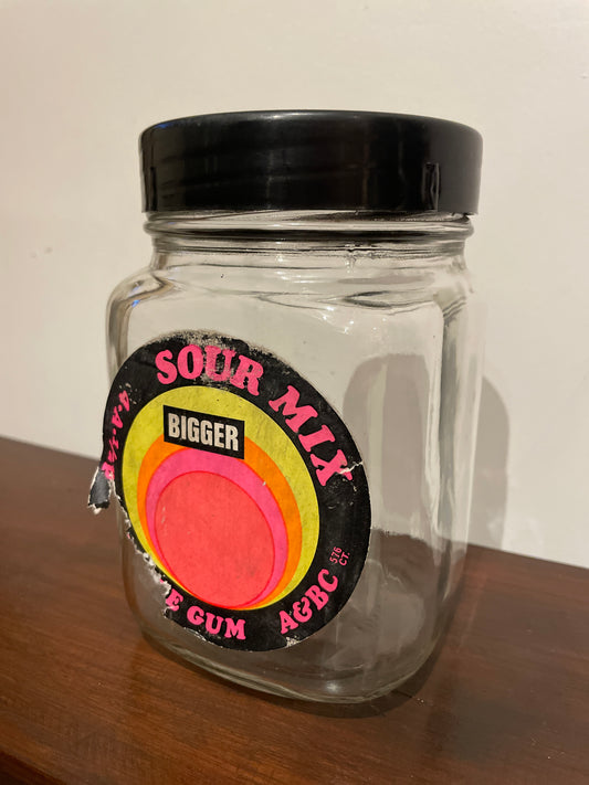 BRITISH MADE VINTAGE GLASS SWEET JAR