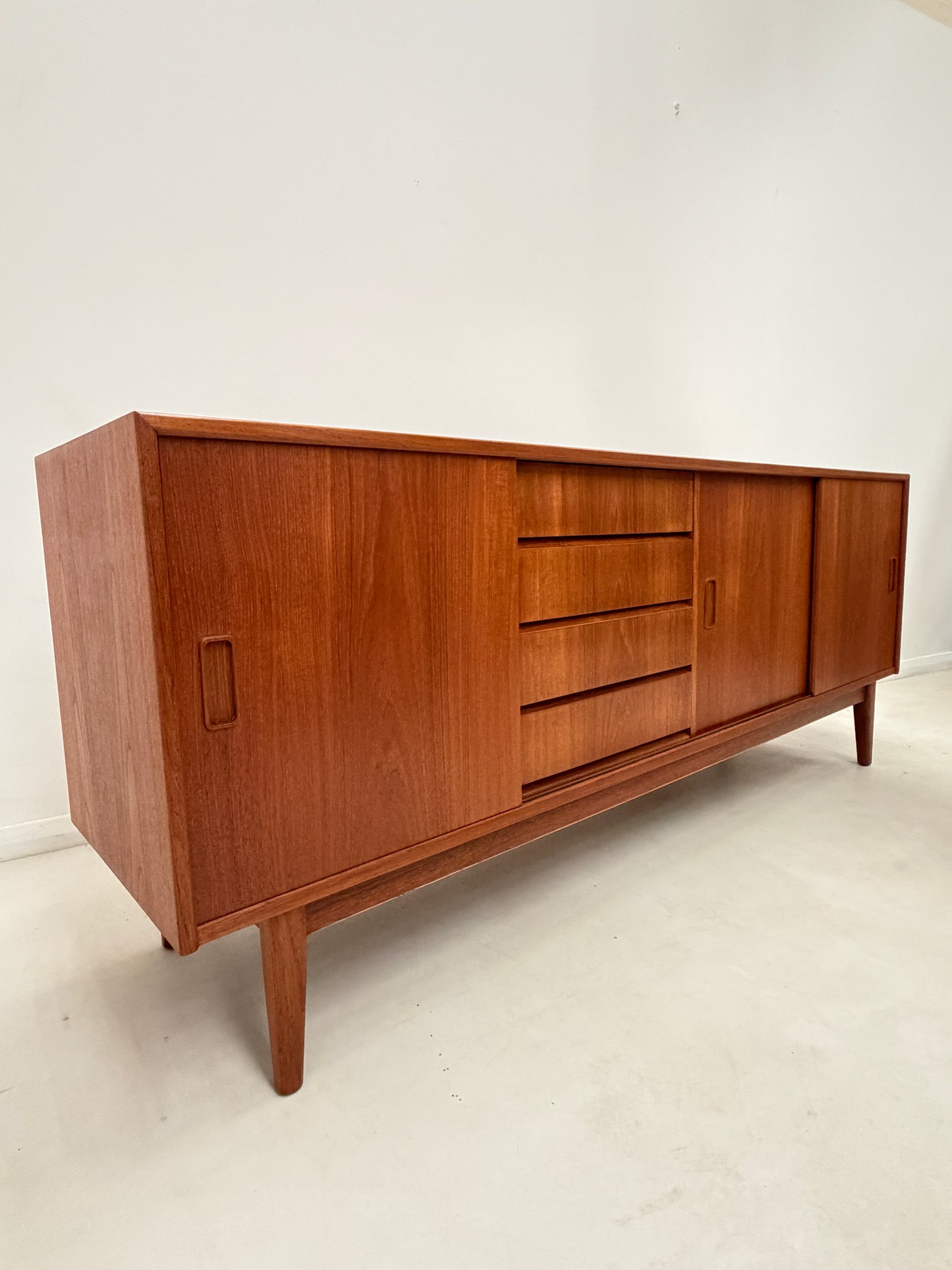 DANISH TEAK SIDEBOARD WITH SLIDING DOORS